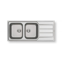 Zlewozmywak Pyramis ATHENA EXTRA (116X50) 2B 1D GŁADKI